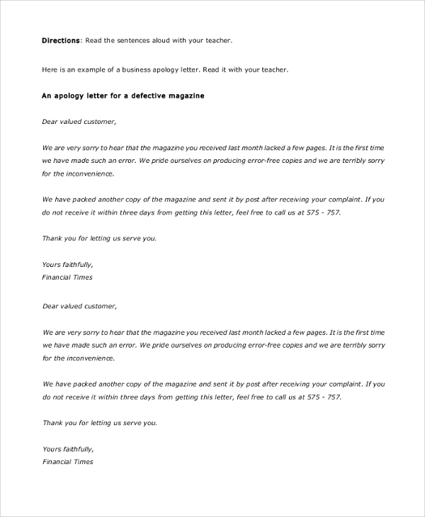 how to write a business apology letter Romeo.landinez.co