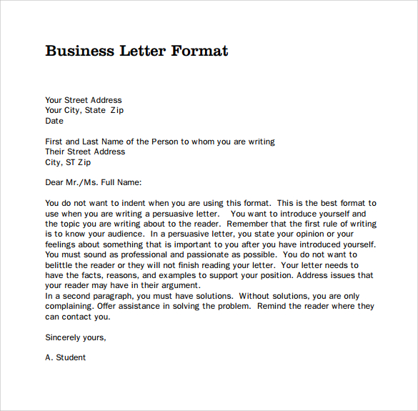 Business Letter Formatting Scrumps