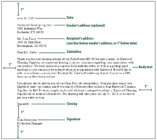 What Is The Spacing For Business Letter Format