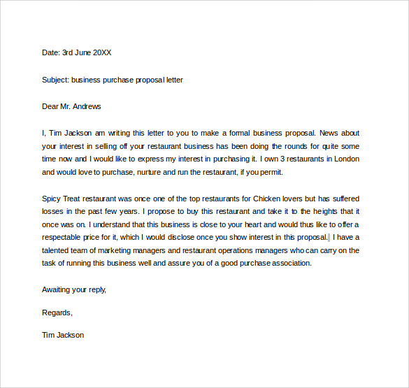 sending business proposal email sample