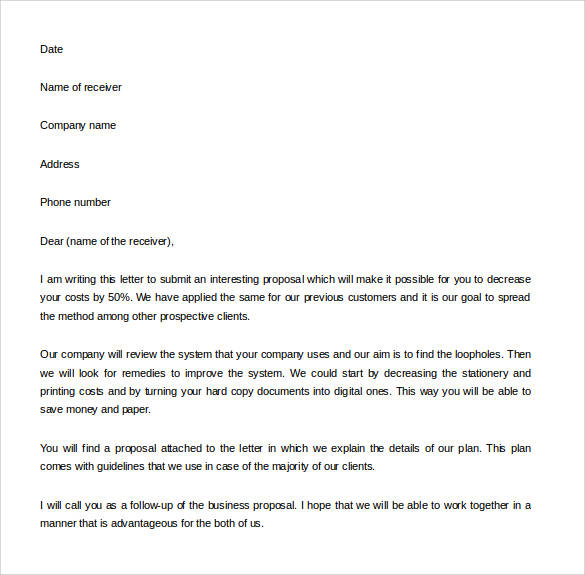 How to send a business proposal email sample