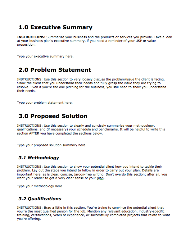 Free Business Proposal Template for Word
