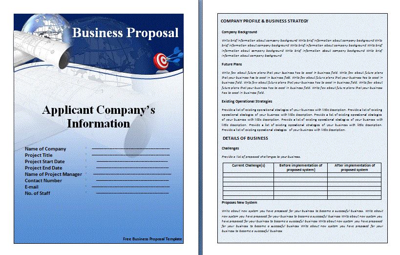 free samples of business proposal