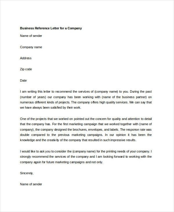 Business Referral Letter Template | Letters – Free Sample Letters 