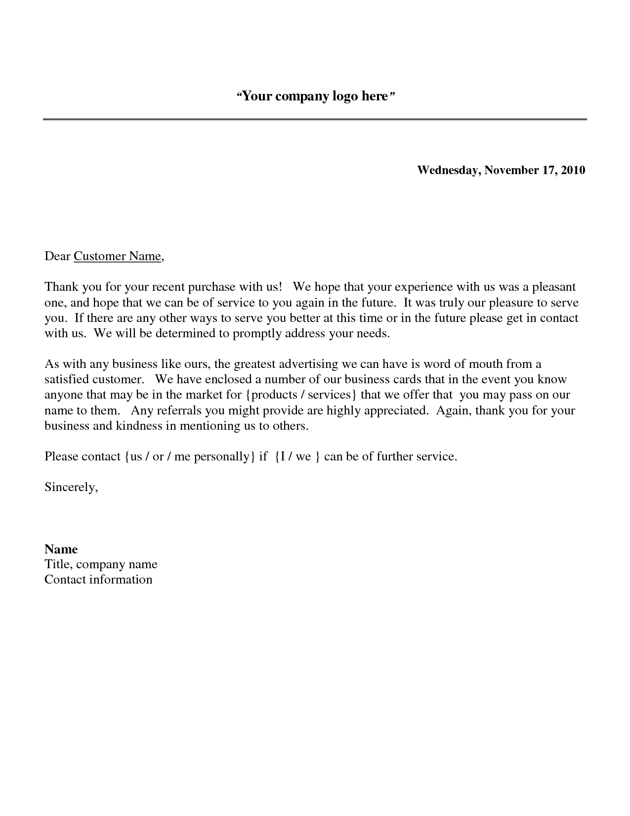 thank you letter from business to customer Boat.jeremyeaton.co