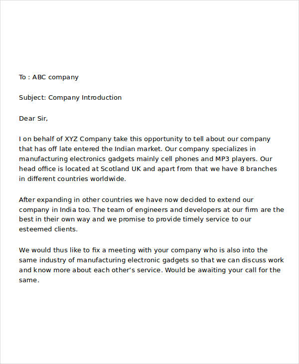 Company Introduction Email Sample | scrumps
