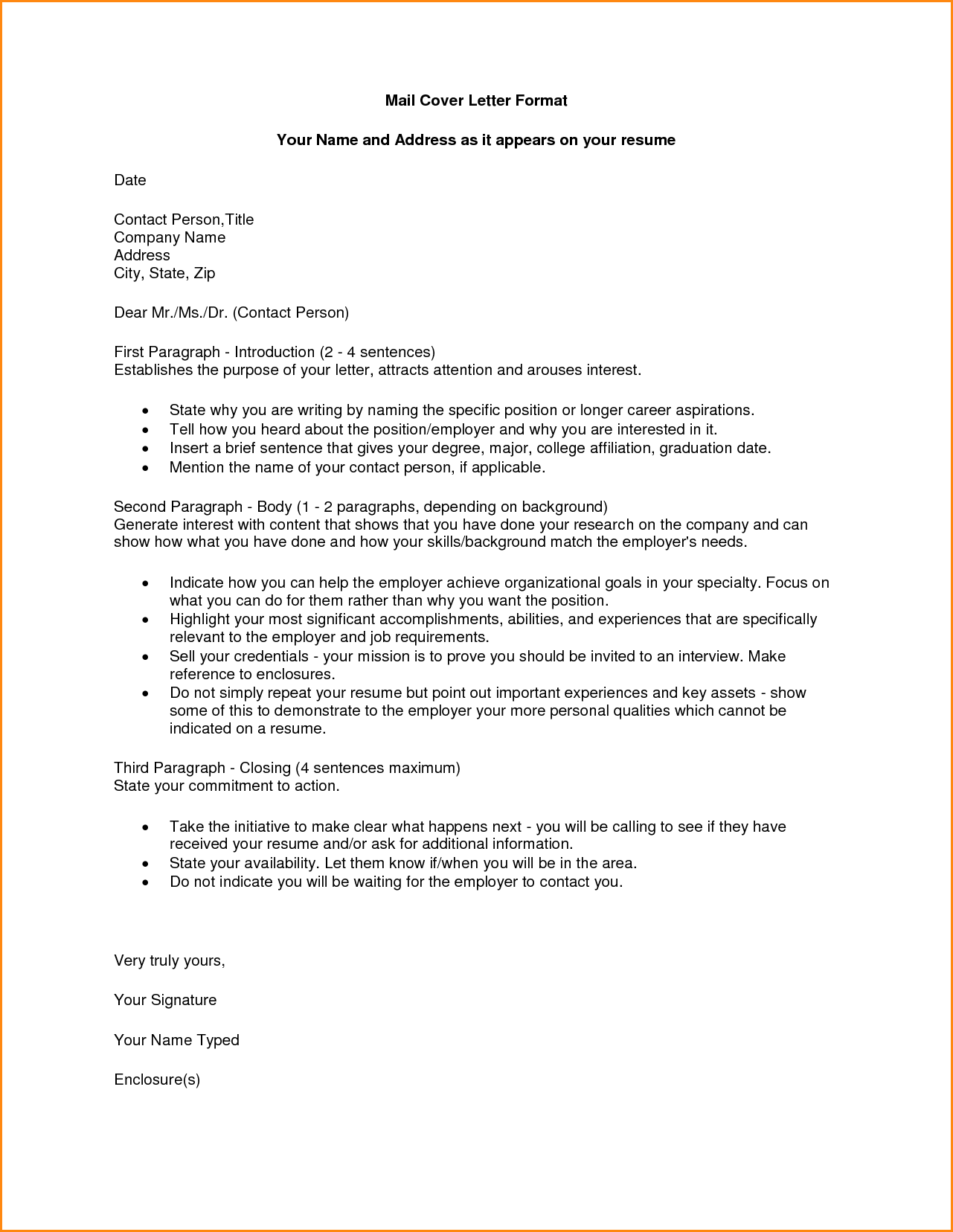 Enclosed Letter Format | scrumps