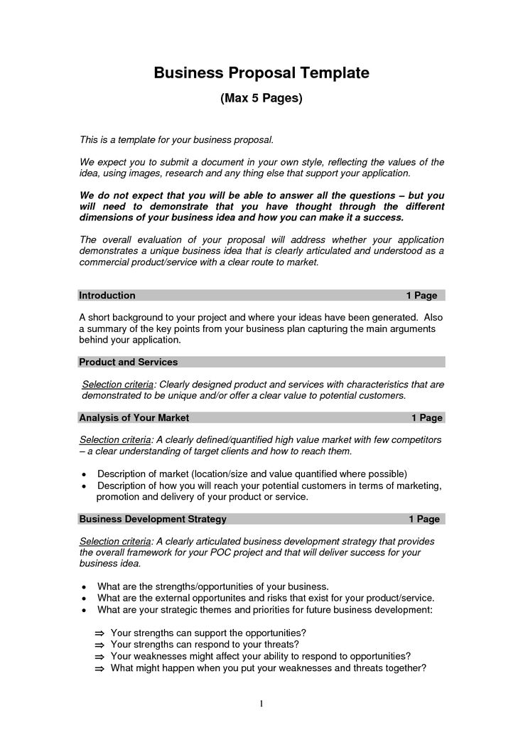 How To Make Business Proposal Format