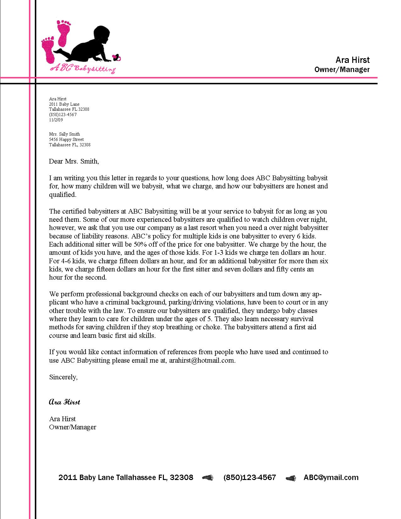 What Is The Proper Format For A Business Letter