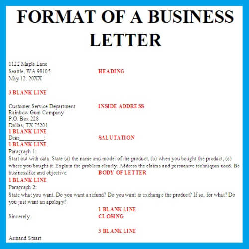 Formats Of Business Letters Scrumps