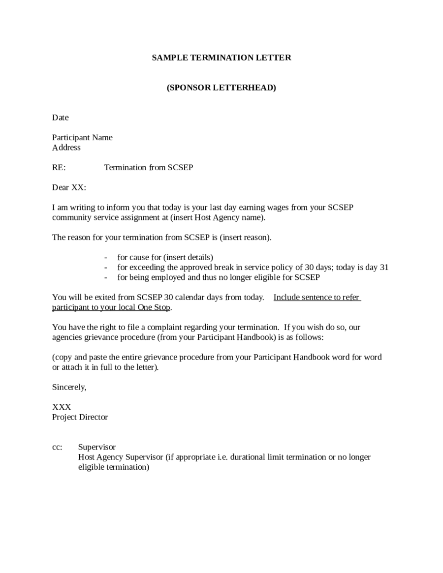 How To Write A Termination Letter Scrumps 4318