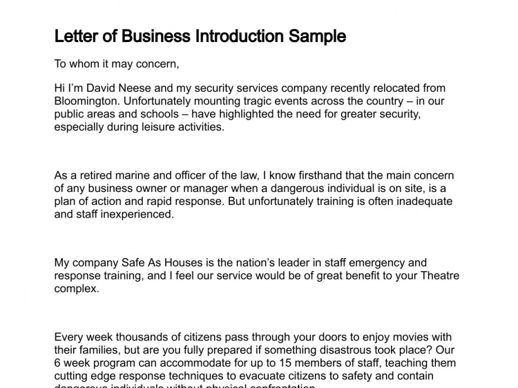 sample business letters of introduction Boat.jeremyeaton.co