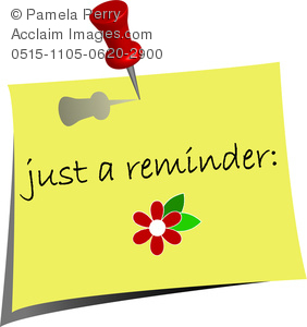 Clip Art Image of a Reminder Note