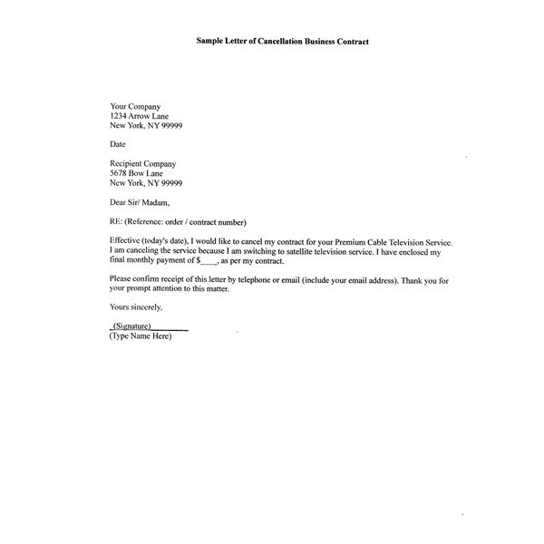 letter of cancellation of services Boat.jeremyeaton.co