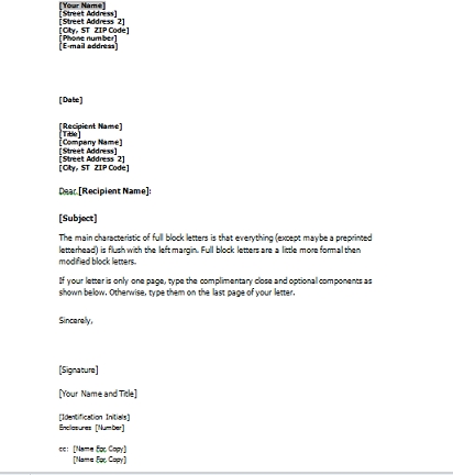 Business letter with enclosure example