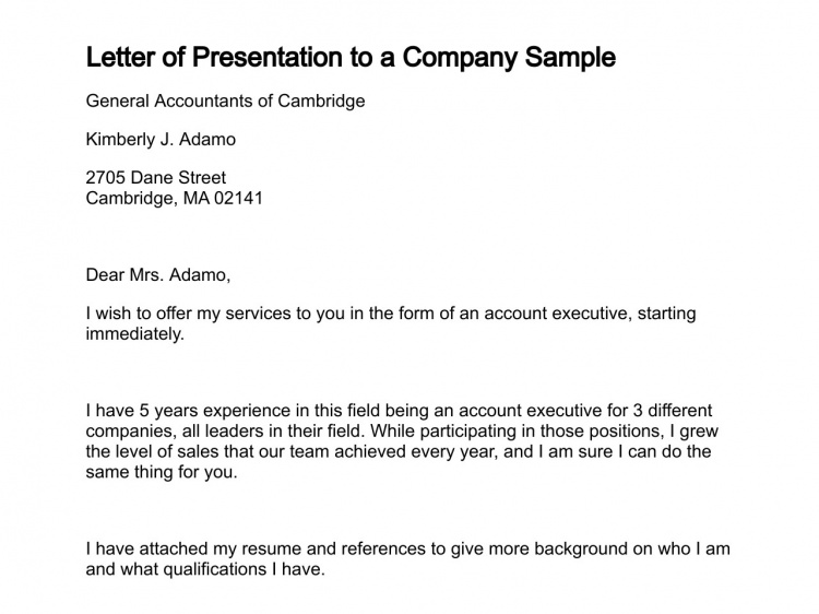 Presentation Letter For Business | scrumps