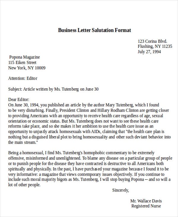 Salutation Business Letters Scrumps 4646