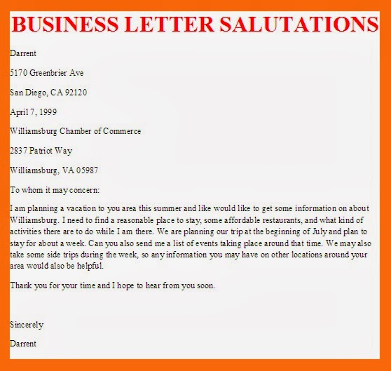 What Goes After The Salutation Of A Business Letter