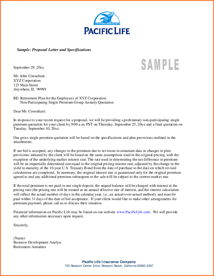Sample Of A Business Proposal Templated Example | Print & Email