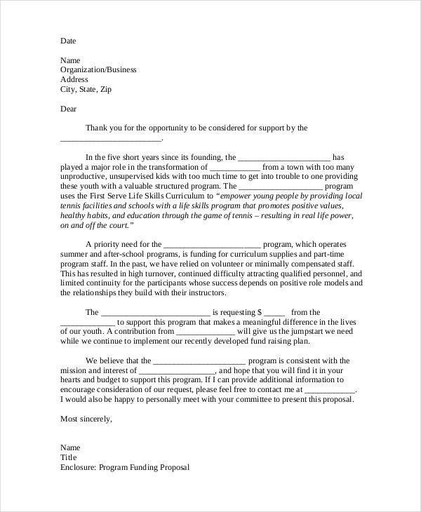 Sample Letter Asking For Business Opportunity | scrumps