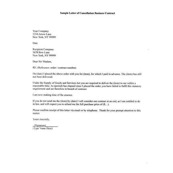 Sample Letter Of Termination Of Contract Scrumps