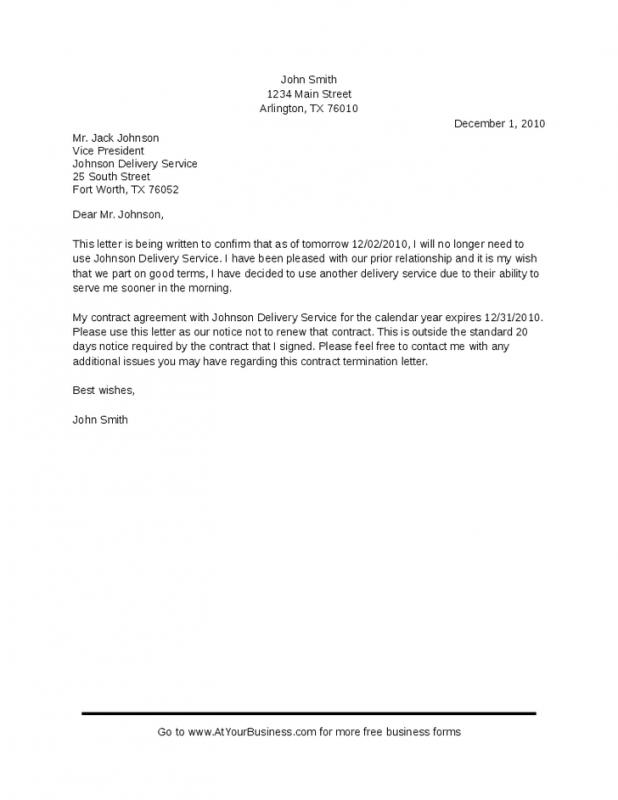 service agreement termination letter Romeo.landinez.co