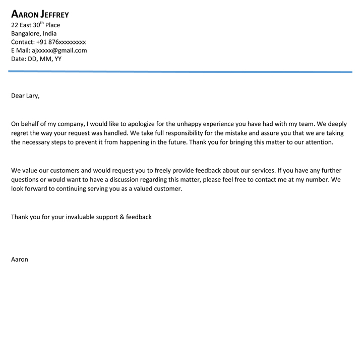 Apology Letter | Apologize Letter Format | Sorry Letter Naukri.com