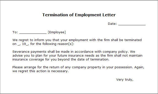 Sample Termination Letter Without Cause 1 Pdf Free Download 