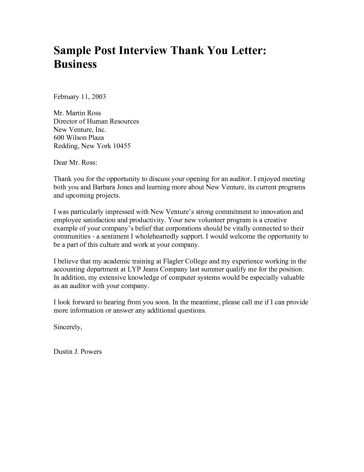 Sample Business Thank You Letter – 12+ Free Word, Excel, PDF 