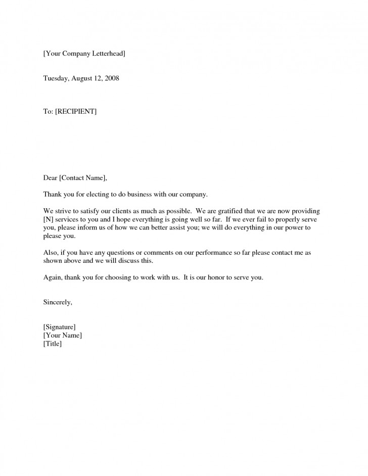 Thank You Letter To Client For Giving Business Scrumps