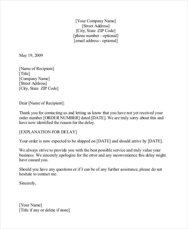 Sample Apology Letter Templates 13+ Free Word, PDF Documents 