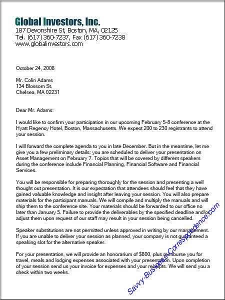 Multiple Page Business Letter