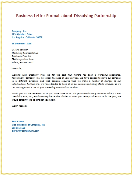 Business letter example of for students letters samples sample 