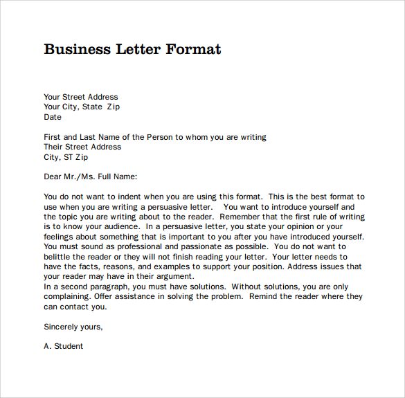 Business Mail Format | scrumps