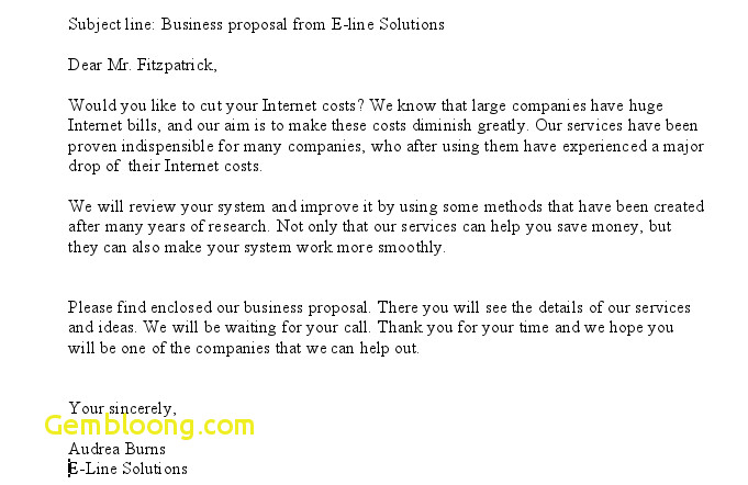 Business Proposal Email Best Of Proposal Email Template Etame 