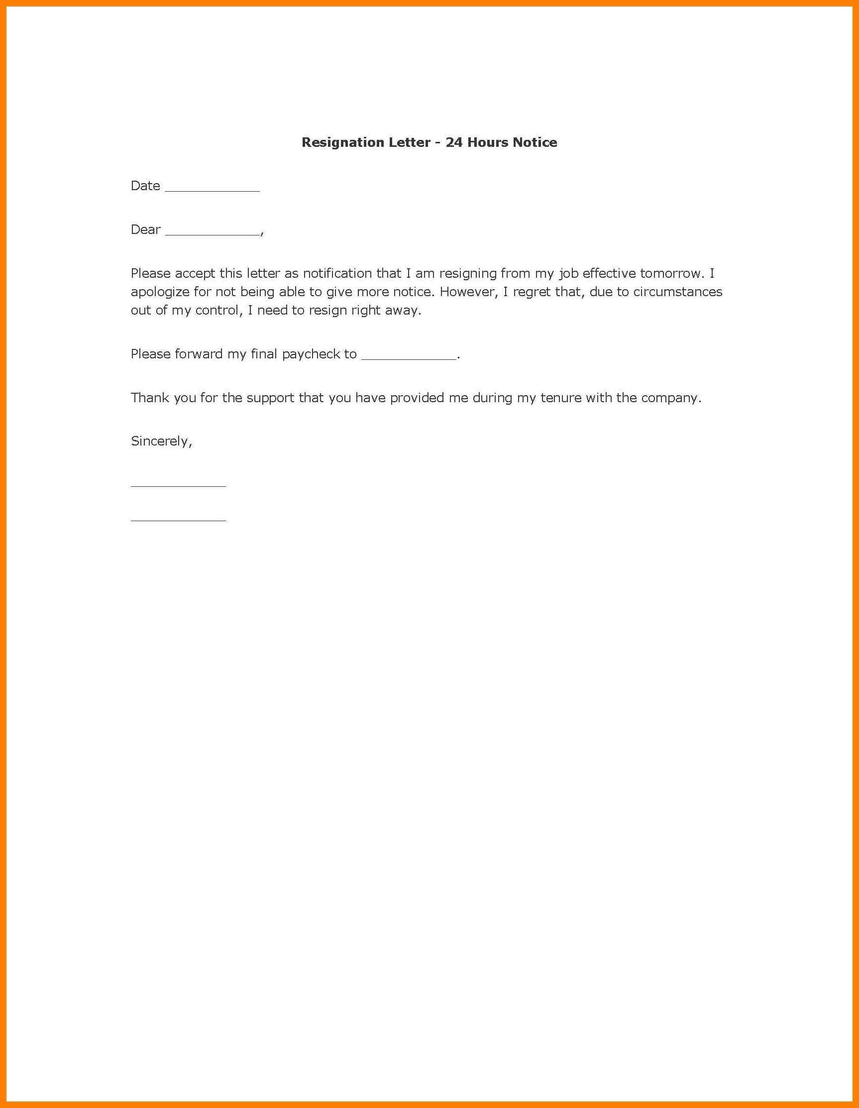 Copy Of Resignation Letter | scrumps