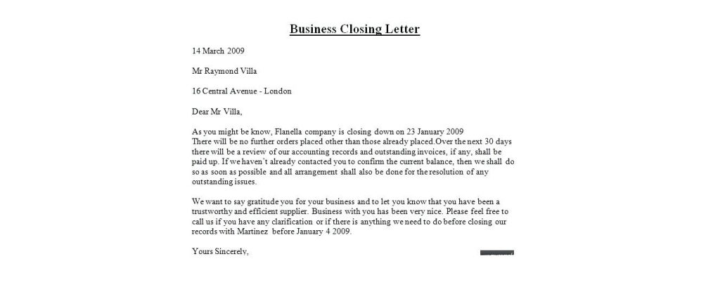 Formal Business Letter Closings Scrumps 6332