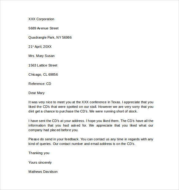 12 Business Letter Templates – Free Samples , Examples & Format 