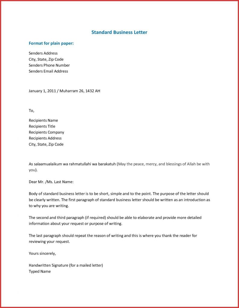 Proper Heading For Business Letter | scrumps