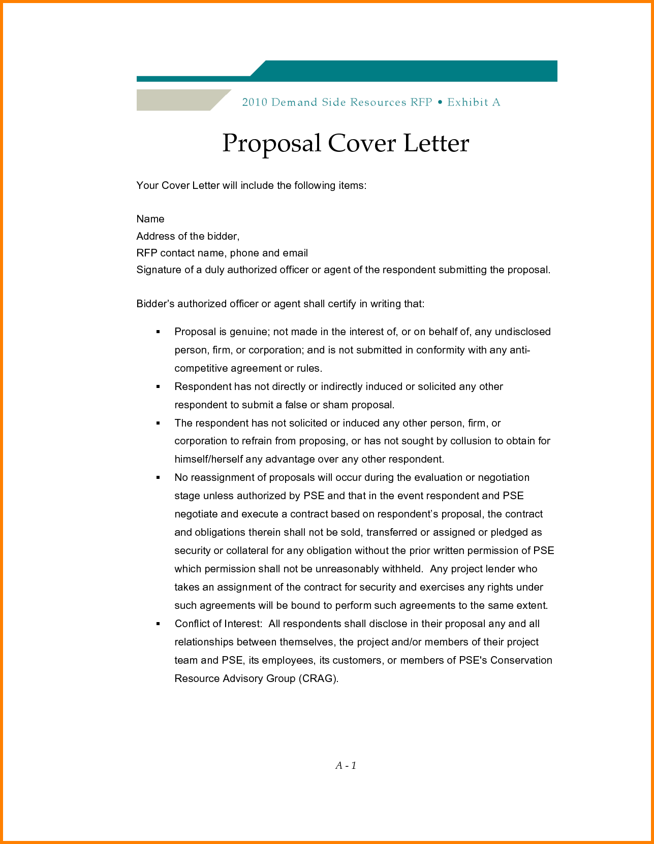 Sample Proposal Cover Letter 1 Business techtrontechnologies.com