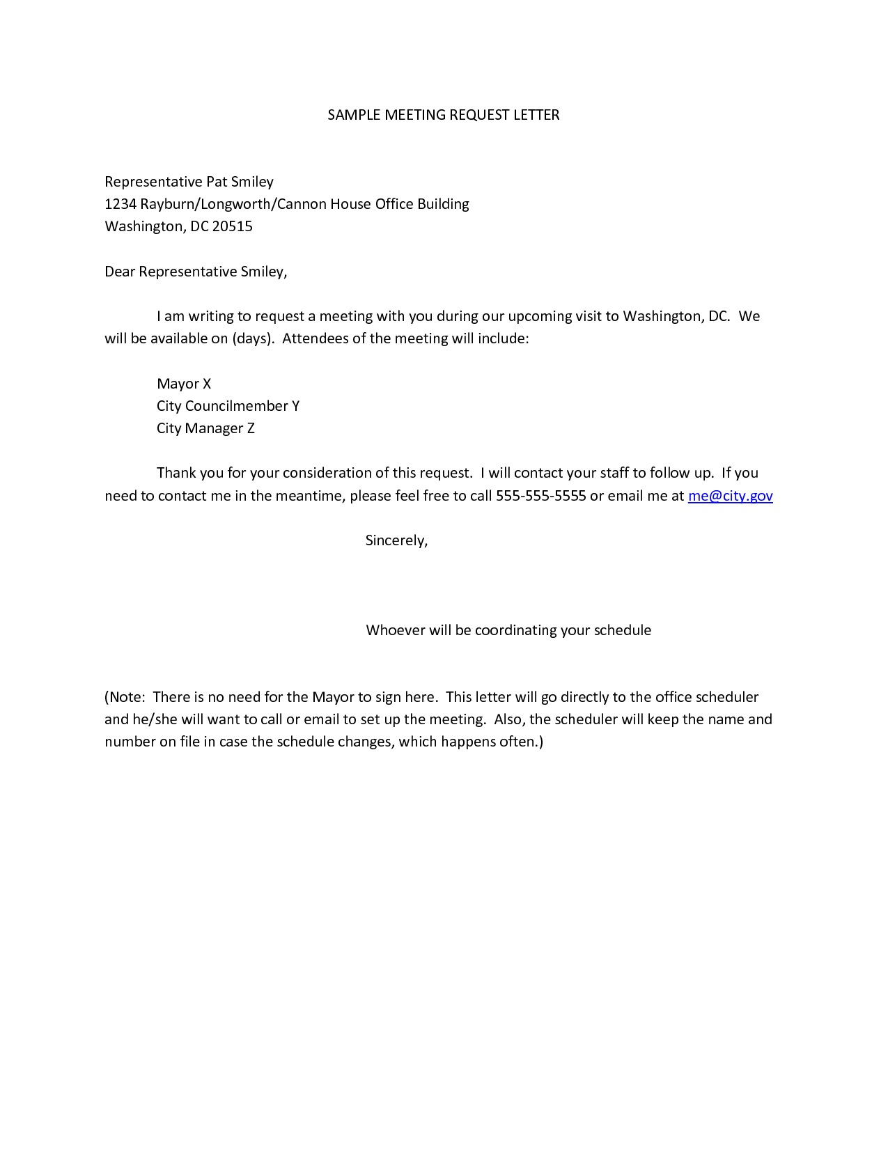 Meeting Request Email Template Sample Meeting Request Letter To 