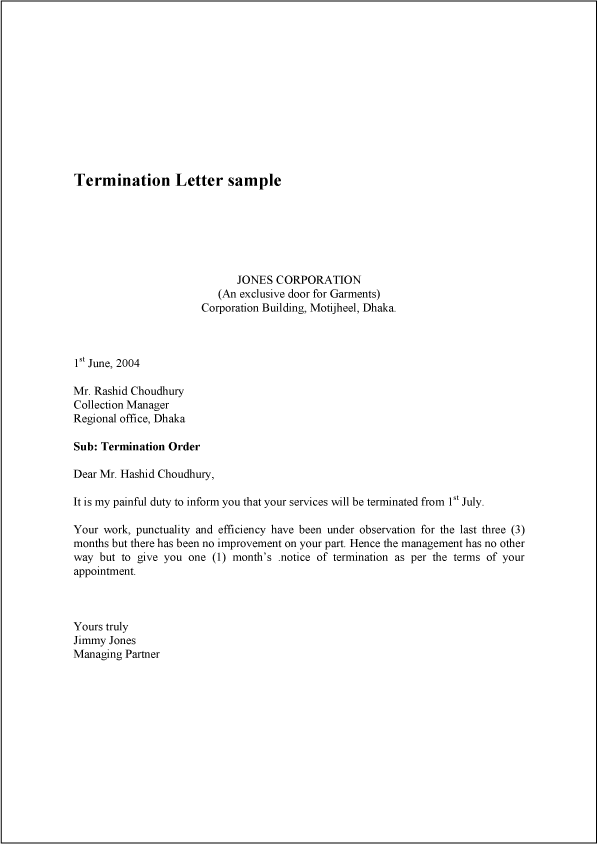 how to write a termination letter to an employer Boat.jeremyeaton.co